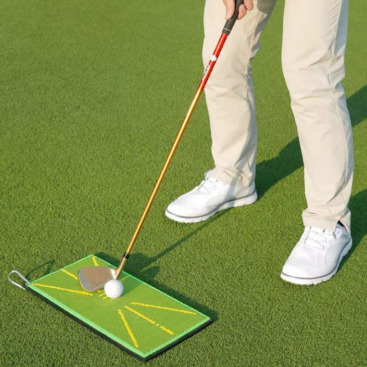 Golf Mat with Hitting Aid Swing Detection